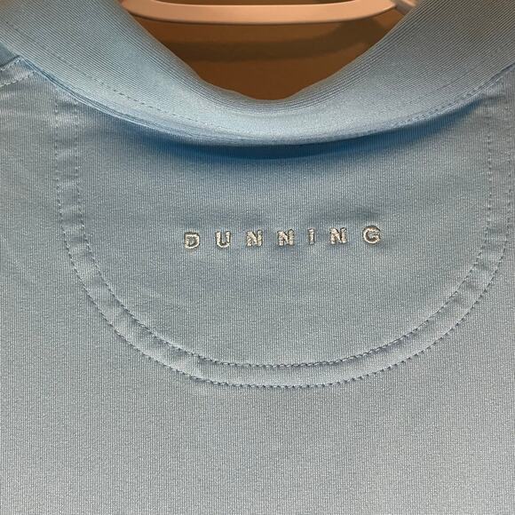 Men’s Dunning Golf Polo Light Blue Short Sleeve Size Medium - Picture 13 of 16